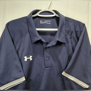 Under Armour Men’s Navy Rival Performance Polo Shirt Heat Gear SIZE 2XL